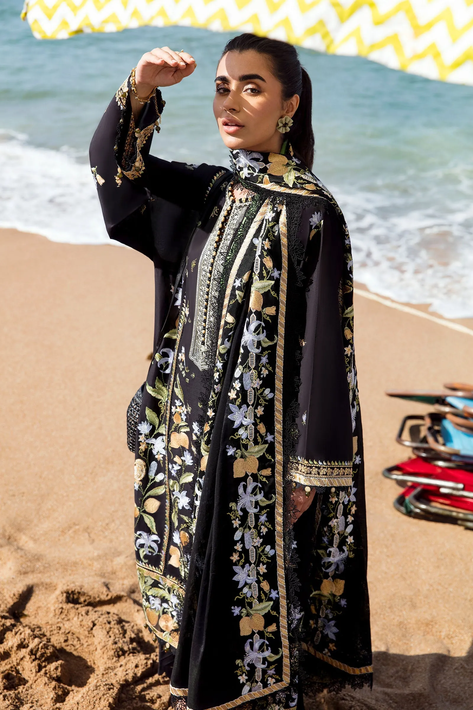 LEYA (ZL23-07 B) | Zaha Lawn Collection 2023 | Embroidered Unstitched Lawn Suits