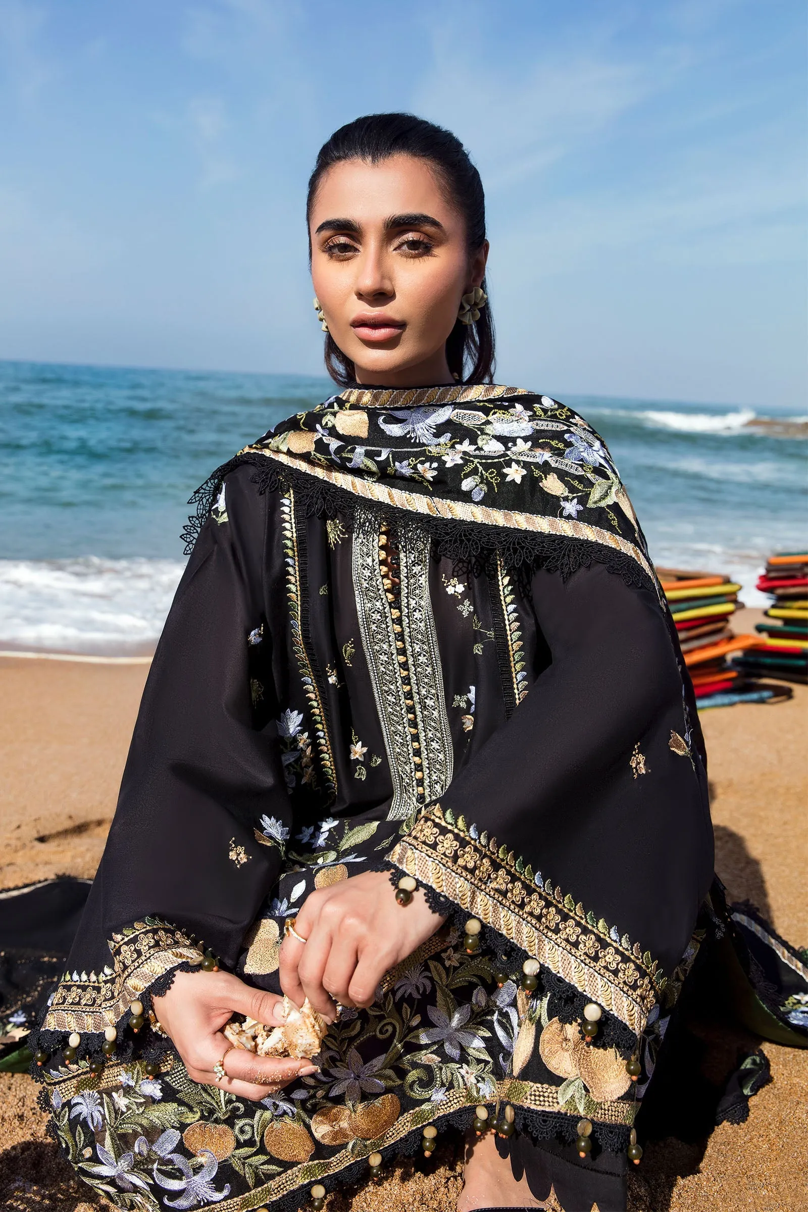 LEYA (ZL23-07 B) | Zaha Lawn Collection 2023 | Embroidered Unstitched Lawn Suits