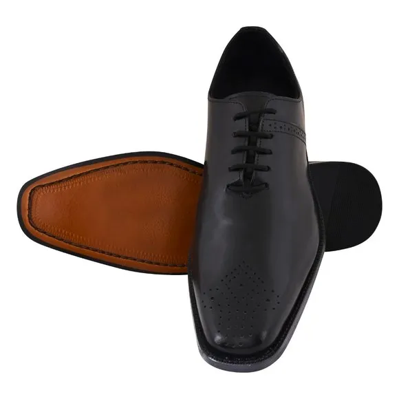 LIBERTYZENO Black WINKLER  Leather Oxford Style Dress Shoes