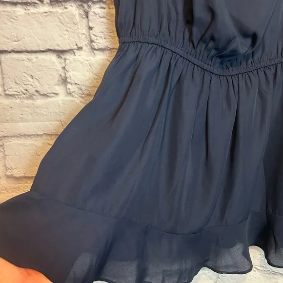 LIKELY Navy Blue Spaghetti strap Tassel detail Mini  Dress size 6