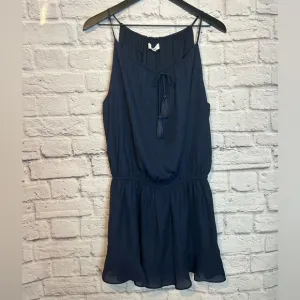 LIKELY Navy Blue Spaghetti strap Tassel detail Mini  Dress size 6