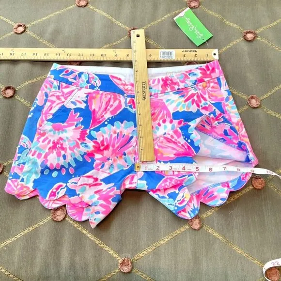 Lilly Pulitzer Shorts Buttercup Stretch Bennet Blue Bay Dreamin (00) NWT