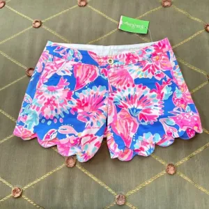 Lilly Pulitzer Shorts Buttercup Stretch Bennet Blue Bay Dreamin (00) NWT