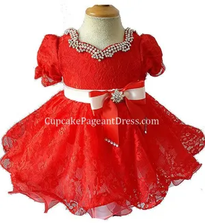 Little Princess Lace Natural Baby Doll Pageant Dress