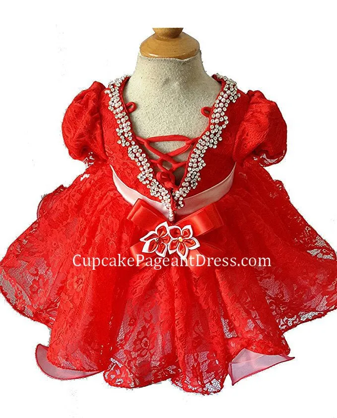 Little Princess Lace Natural Baby Doll Pageant Dress