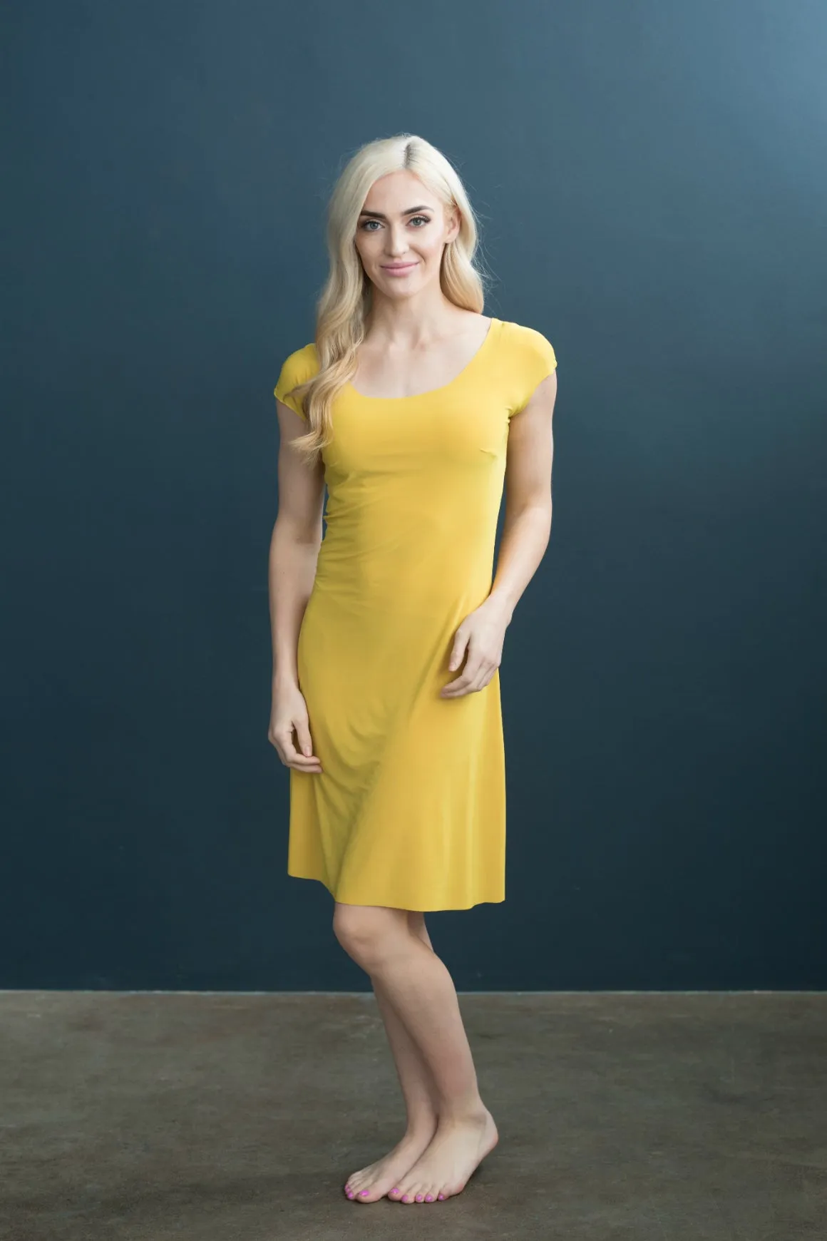 Lizzy Slip Cap Sleeve Scoop Neck Dress Slip - LE ♥