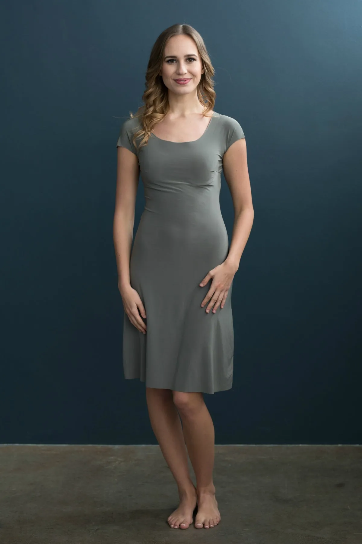 Lizzy Slip Cap Sleeve Scoop Neck Dress Slip - LE ♥