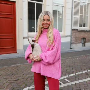 Loiza knit candy pink