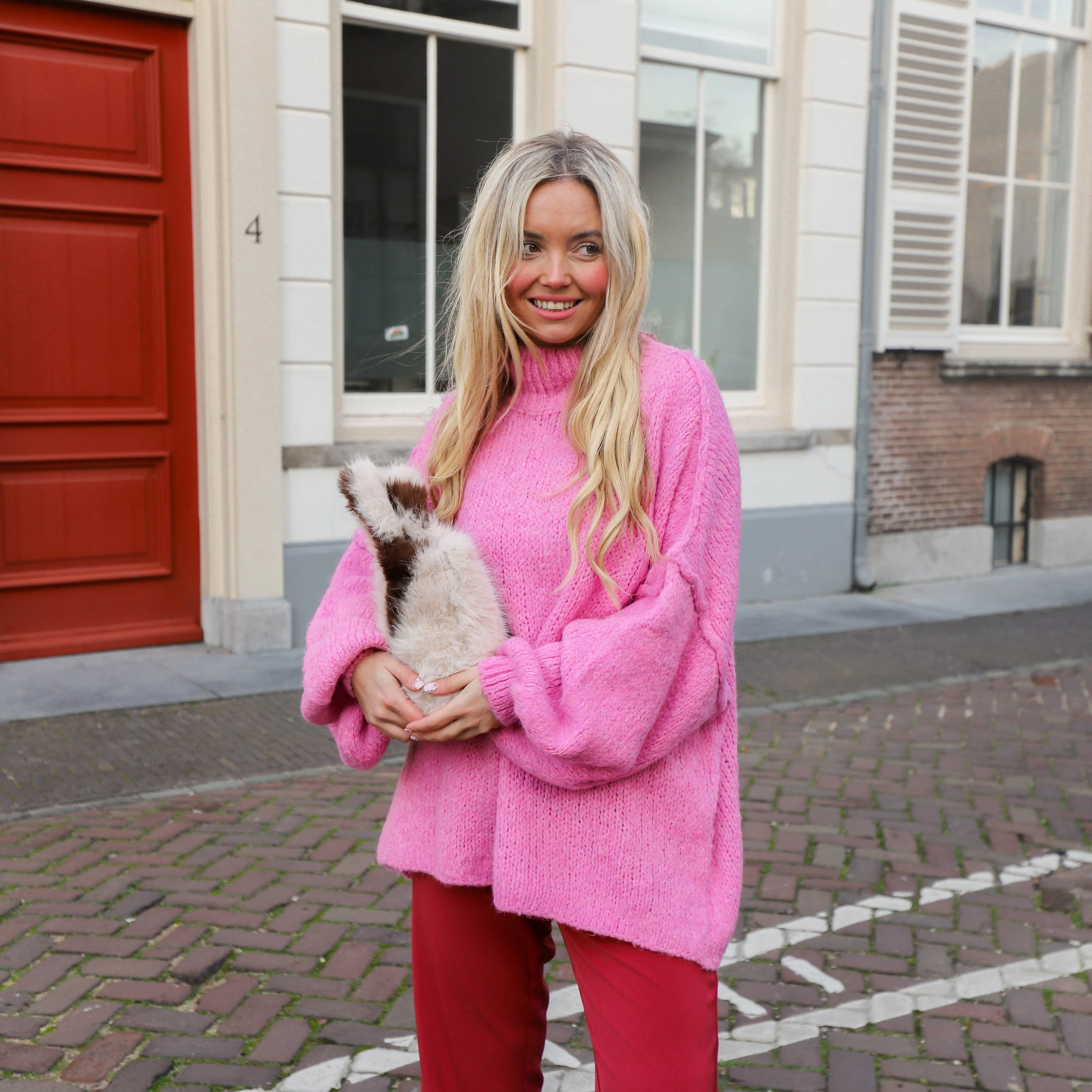 Loiza knit candy pink
