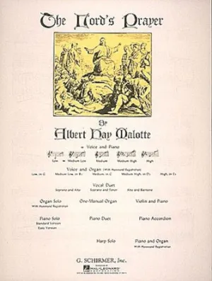 LORD'S PRAYER Medium Low Voice (B-Flat) and Piano