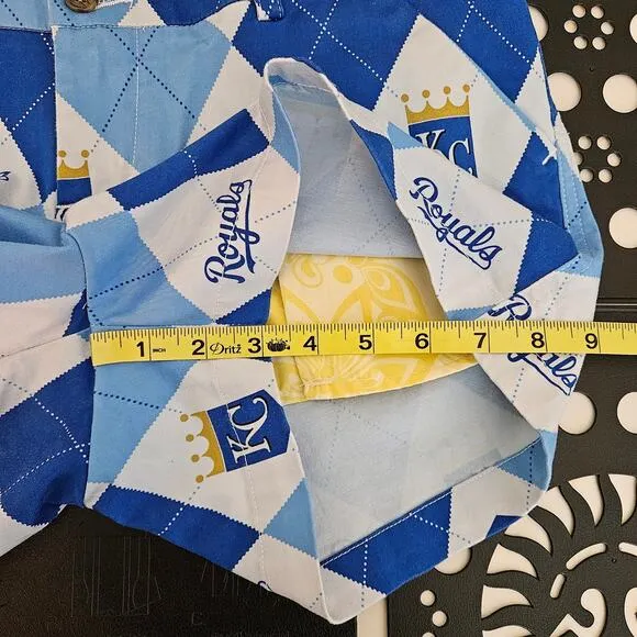 Loudmouth MLB Kansas City Royals Blue Argyle Golf Casual Shorts | Women's 10