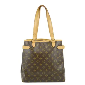 LOUIS VUITTON Batignolles Vertical Monogram Canvas Tote Bag Brown