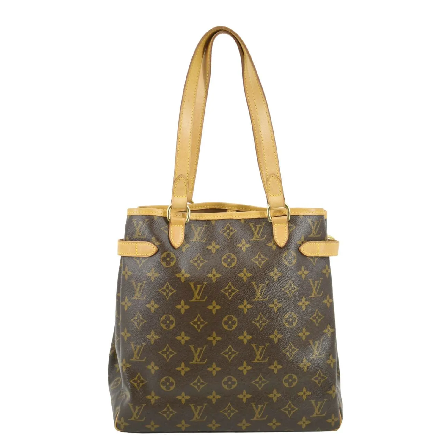 LOUIS VUITTON Batignolles Vertical Monogram Canvas Tote Bag Brown