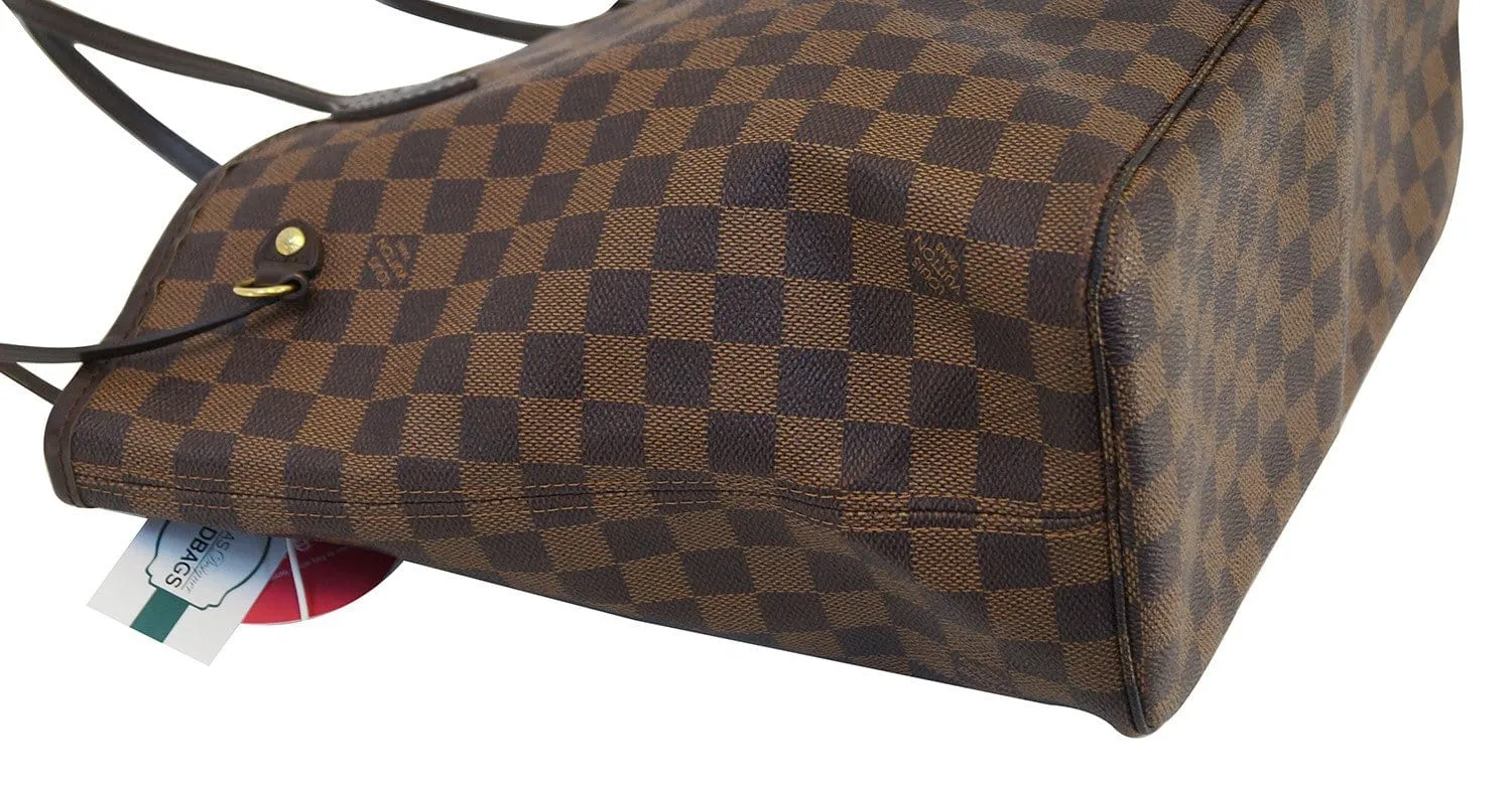 LOUIS VUITTON Damier Ebene Neverfull MM Shoulder Bag