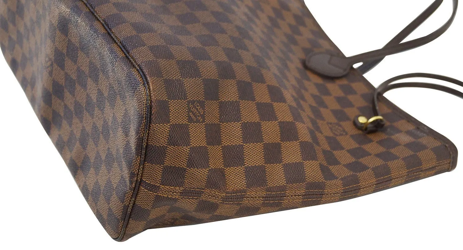 LOUIS VUITTON Damier Ebene Neverfull MM Shoulder Bag