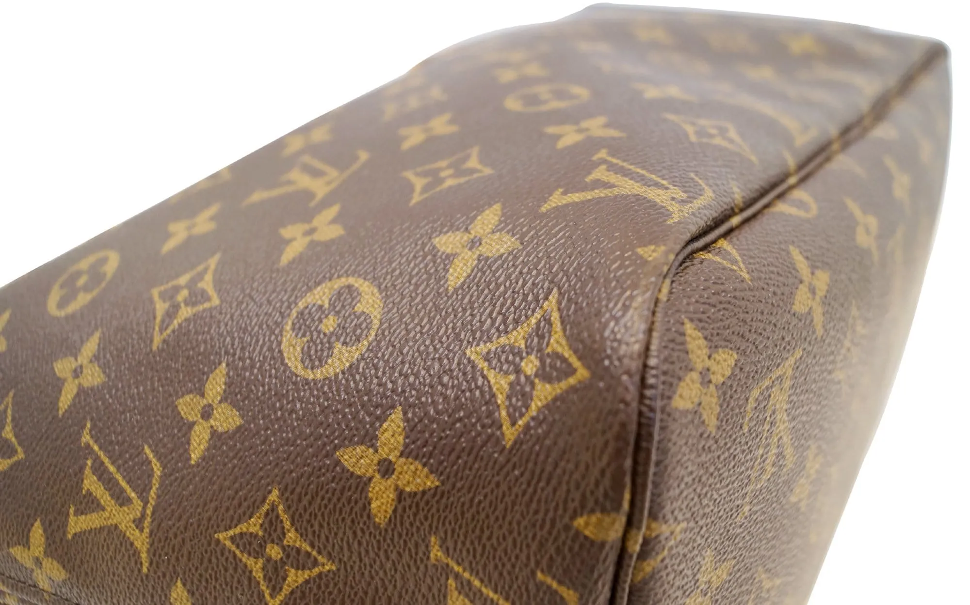 LOUIS VUITTON Monogram Canvas Neverfull MM Shoulder Bag Yellow Interior