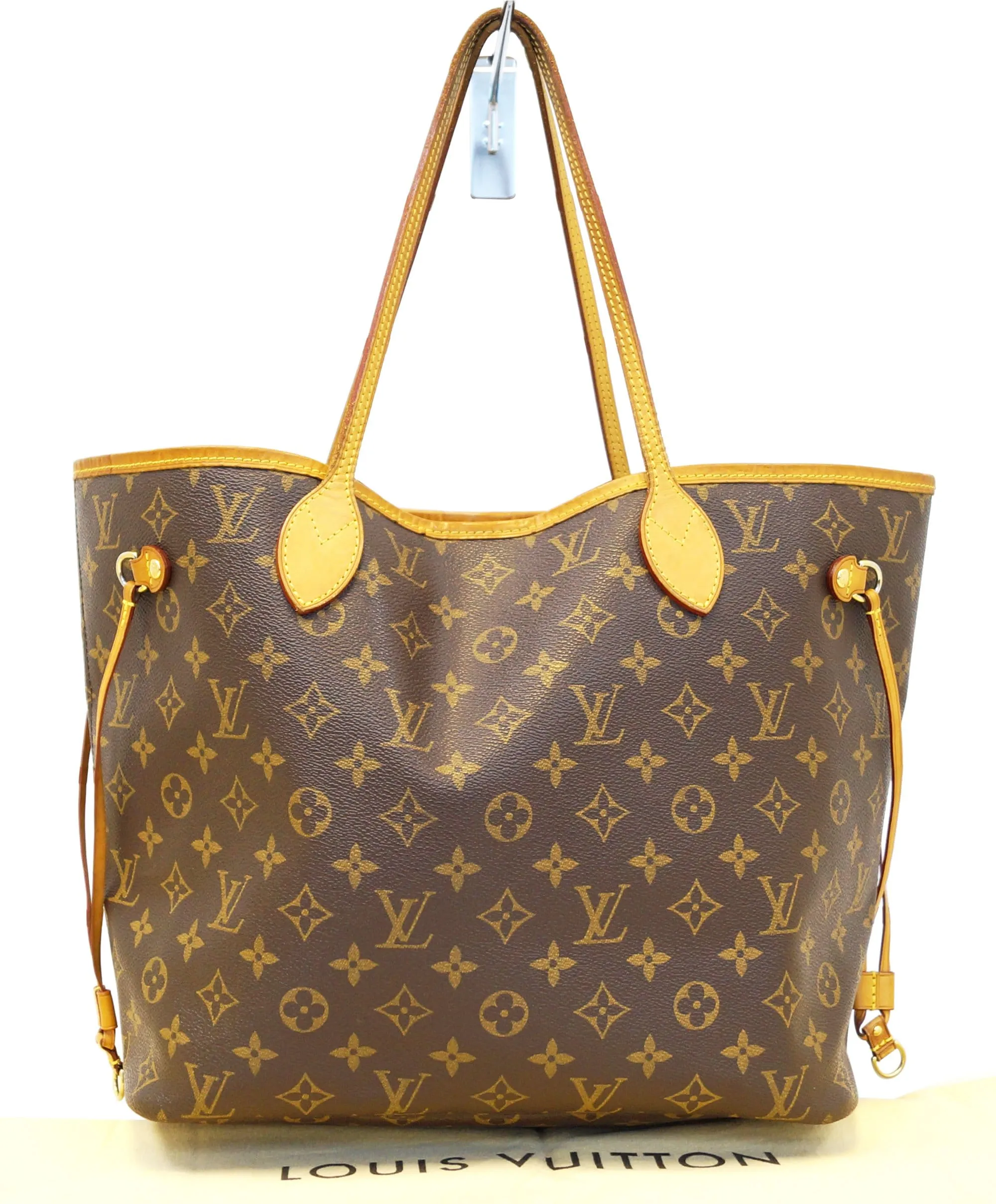 LOUIS VUITTON Monogram Canvas Neverfull MM Shoulder Bag Yellow Interior