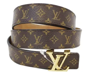 LOUIS VUITTON Monogram LV Initials Belt 90/36
