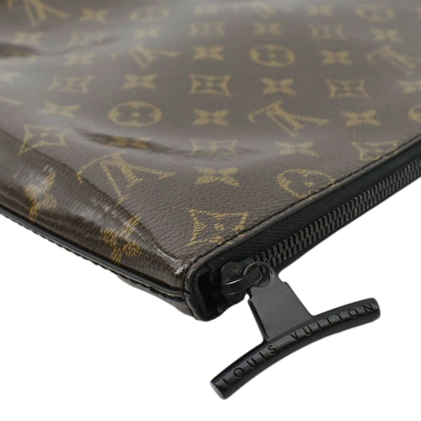 LOUIS VUITTON Pochette Cosmos Monogram Glaze Canvas Pouch Brown
