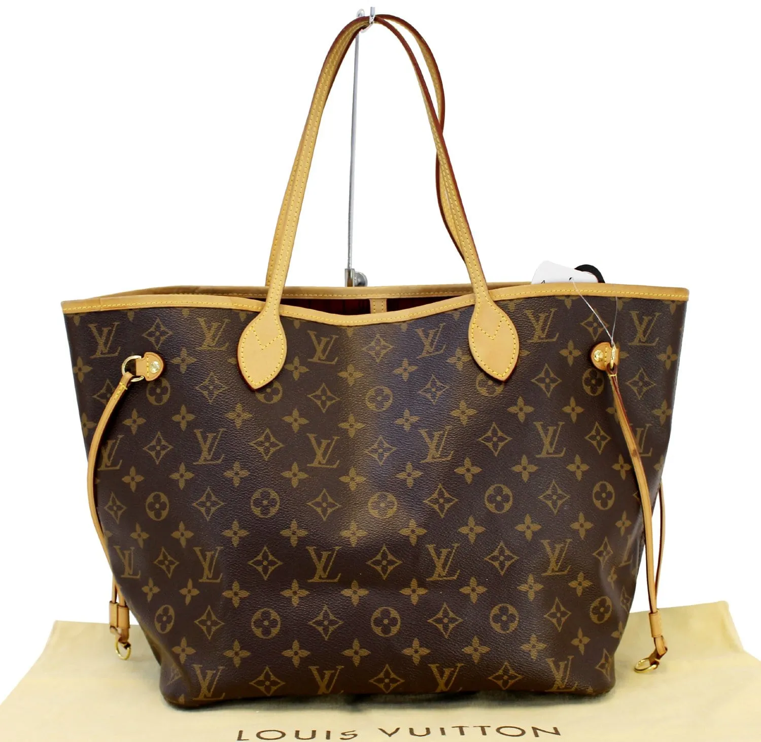 LOUIS VUITTON Pre Owned Monogram Neverfull MM Shoulder Bag Fuchsia