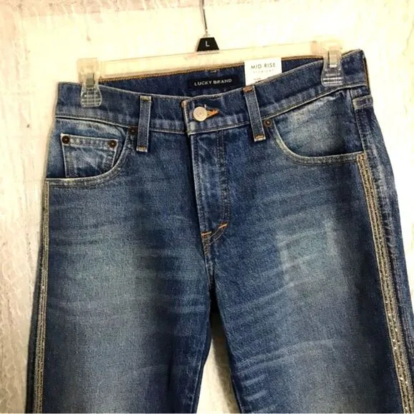 Lucky Brand NWT Midrise Authentic Straight Size 25