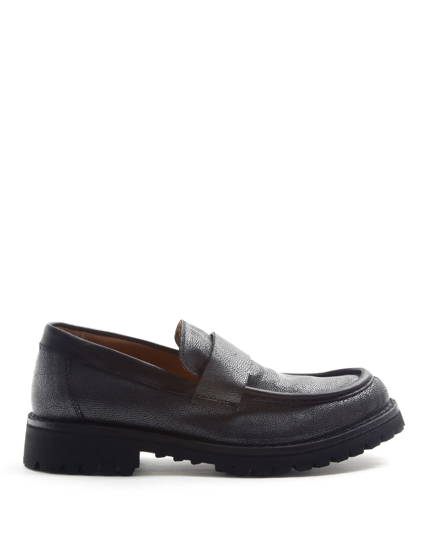 M-EMMET Silver Leather Loafer