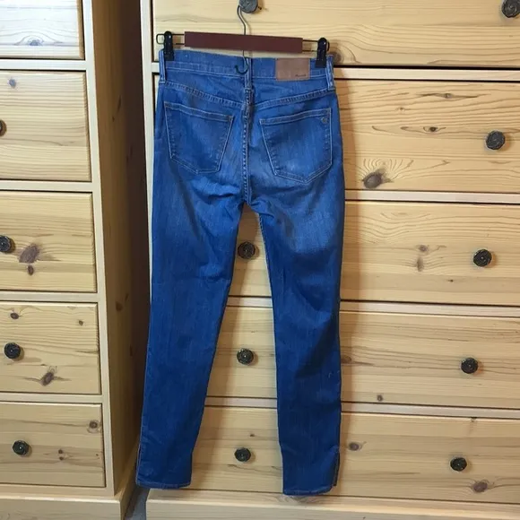 Madewell 9&quot; High-Rise Skinny Jeans in Bonita Wash Side-Slit Edition Size 25