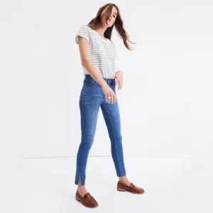 Madewell 9&quot; High-Rise Skinny Jeans in Bonita Wash Side-Slit Edition Size 25