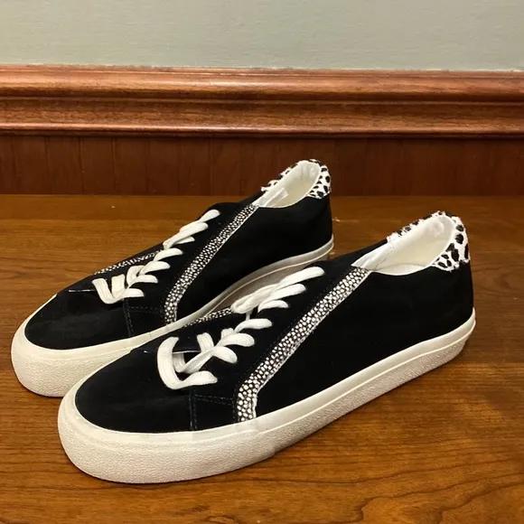 Madewell Item MA522Sidewalk Low-Top Sneakers in Suede and Spot Calf Hair