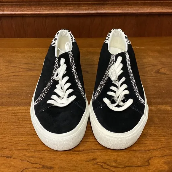 Madewell Item MA522Sidewalk Low-Top Sneakers in Suede and Spot Calf Hair