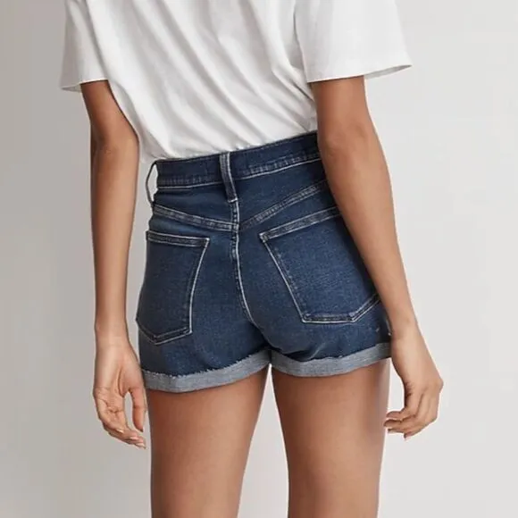 Madewell Medium Wash High Waist Casual Denim Jean Shorts