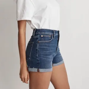 Madewell Medium Wash High Waist Casual Denim Jean Shorts