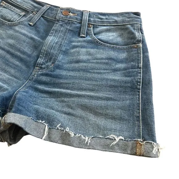 Madewell Medium Wash High Waist Casual Denim Jean Shorts