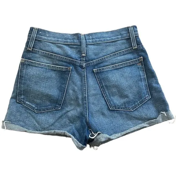 Madewell Medium Wash High Waist Casual Denim Jean Shorts