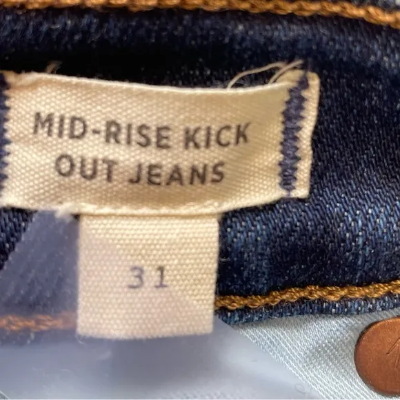 Madewell Mid-Rise Kick Out Jeans Size 31