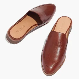 Madewell The Frances Loafer Mules Leather Burnished Mahogany Red Brown Size 10