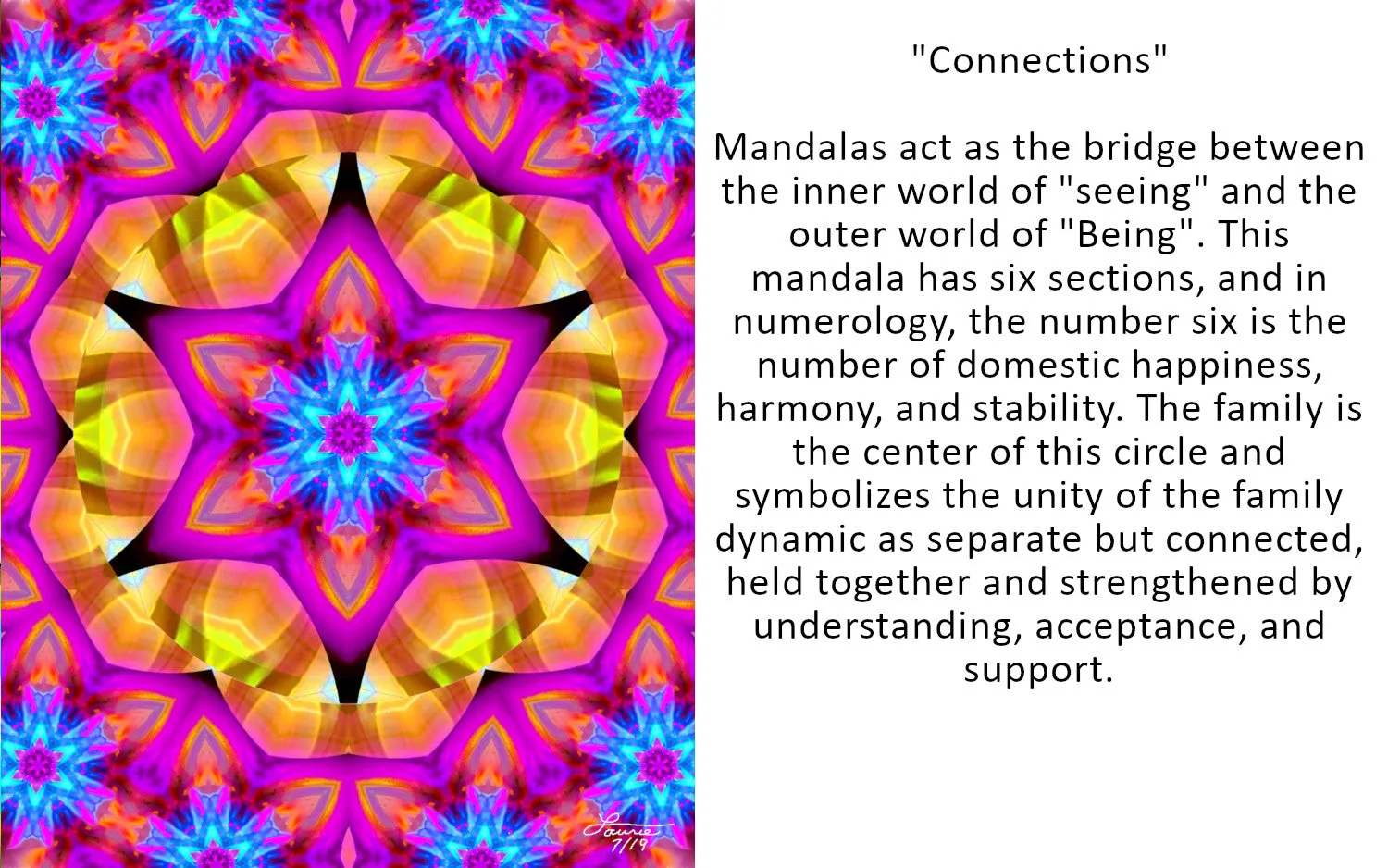 Mandala Chakra Necklace, Reiki Jewelry, Sacred Geometry Art - "Connections"