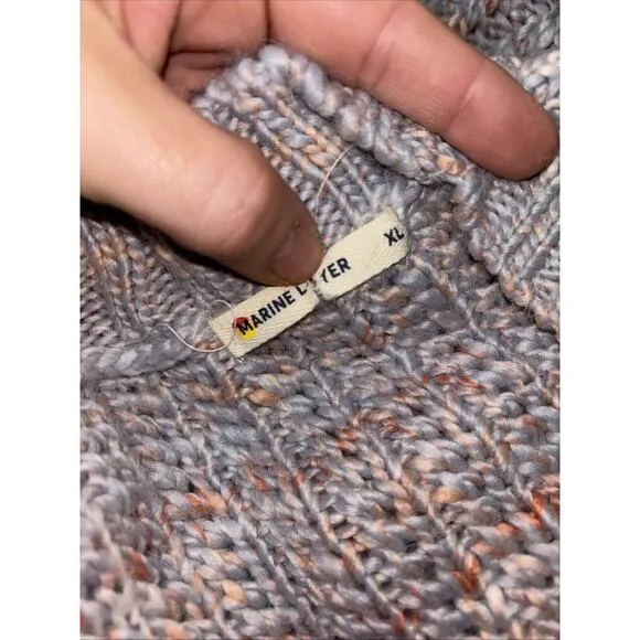 Marina Layer Wool/Alpaca Blend Long Sleeve Open Front Cardigan Sweater Size XL