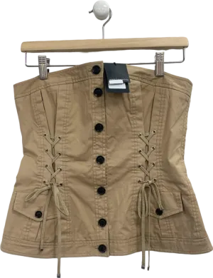 Marissa Webb Sandshell Oakley Canvas Lace Up Corset UK S