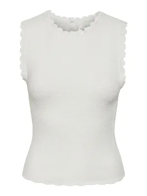 Mary knit top off white