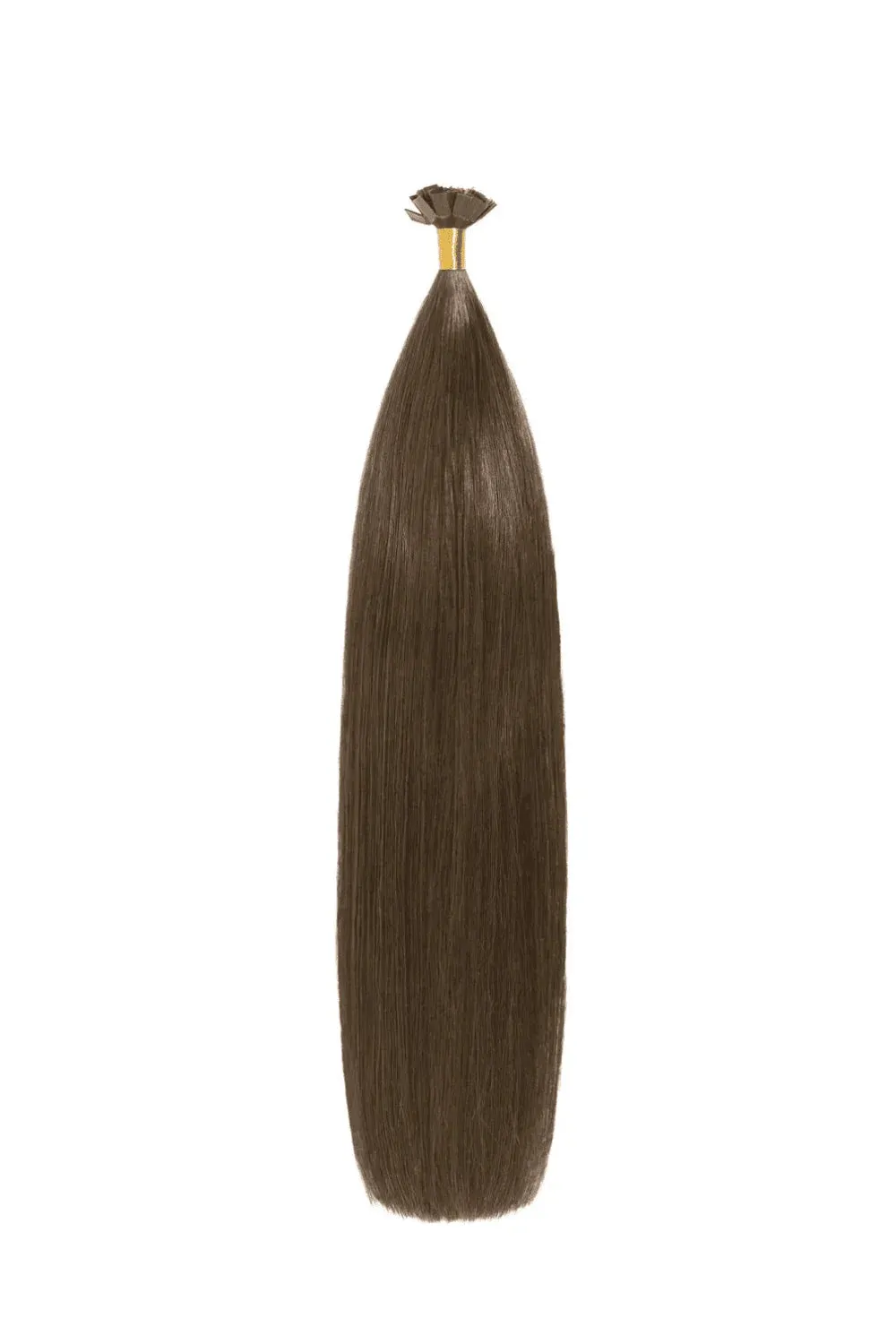 Medium Brown (#4) Remy Royale Flat Tip Hair Extensions