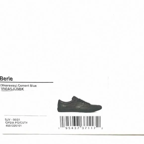 💖MEGA SALE💖Vans Berle Skateboarding Casual Women Black VN0A5JIJ9BK Leather