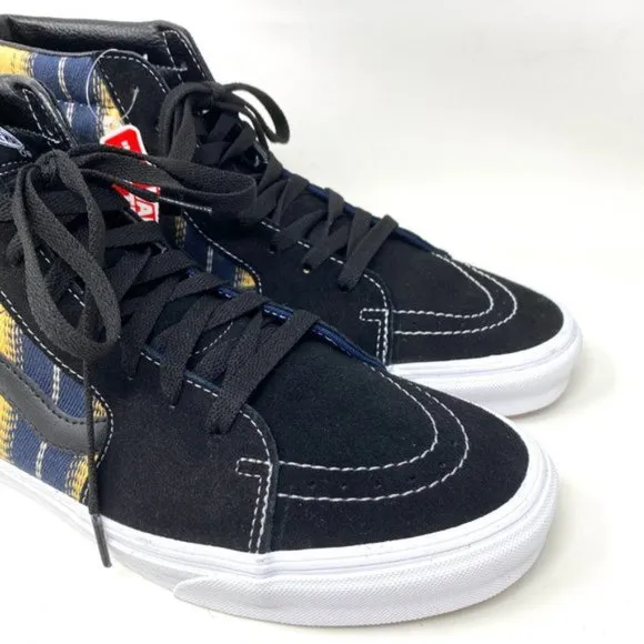 💖MEGA SALE💖VANS SK8-HI Denim  Men's Stripes s Black Suede Canvas  VN0A4BV6TRM