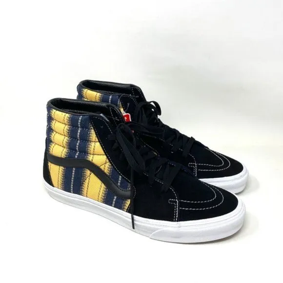 💖MEGA SALE💖VANS SK8-HI Denim  Men's Stripes s Black Suede Canvas  VN0A4BV6TRM