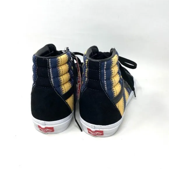 💖MEGA SALE💖VANS SK8-HI Denim  Men's Stripes s Black Suede Canvas  VN0A4BV6TRM