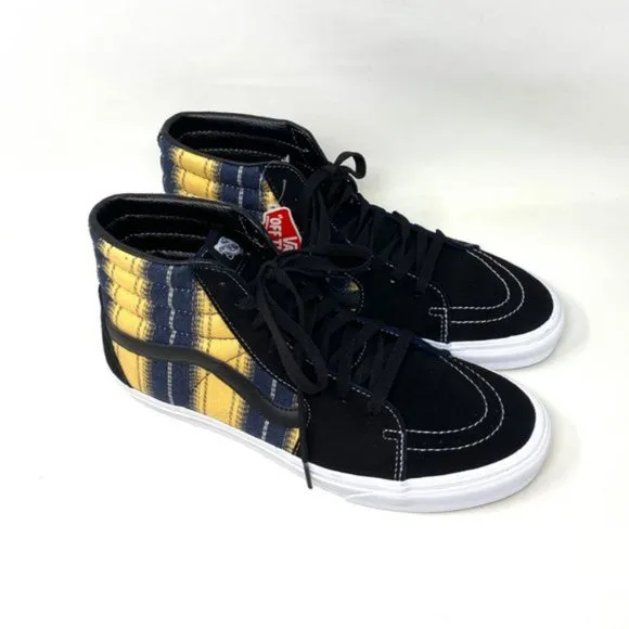 💖MEGA SALE💖VANS SK8-HI Denim  Men's Stripes s Black Suede Canvas  VN0A4BV6TRM