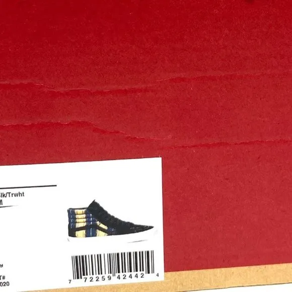 💖MEGA SALE💖VANS SK8-HI Denim  Men's Stripes s Black Suede Canvas  VN0A4BV6TRM