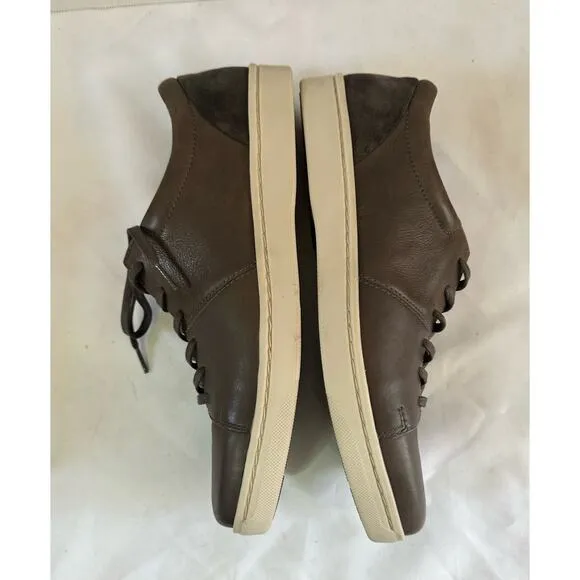 Men’s Clarks Kitna Vibe Low Top Sneaker Shoes Grey Leather Size 12
