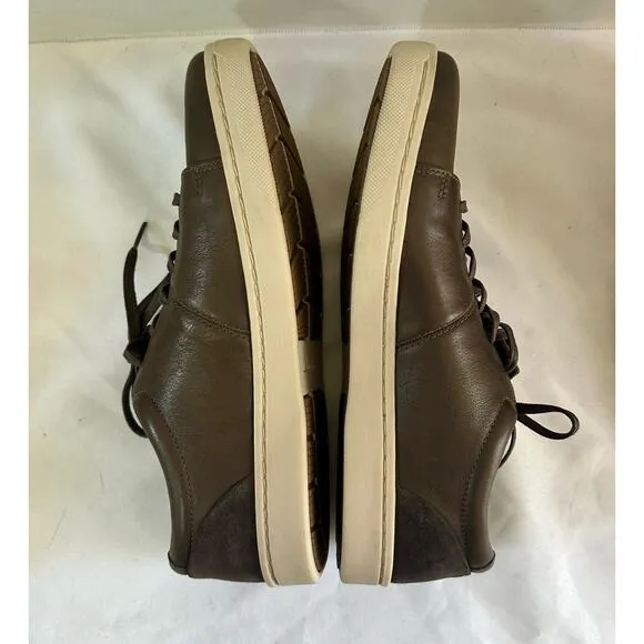 Men’s Clarks Kitna Vibe Low Top Sneaker Shoes Grey Leather Size 12