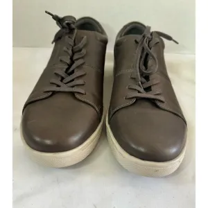 Men’s Clarks Kitna Vibe Low Top Sneaker Shoes Grey Leather Size 12